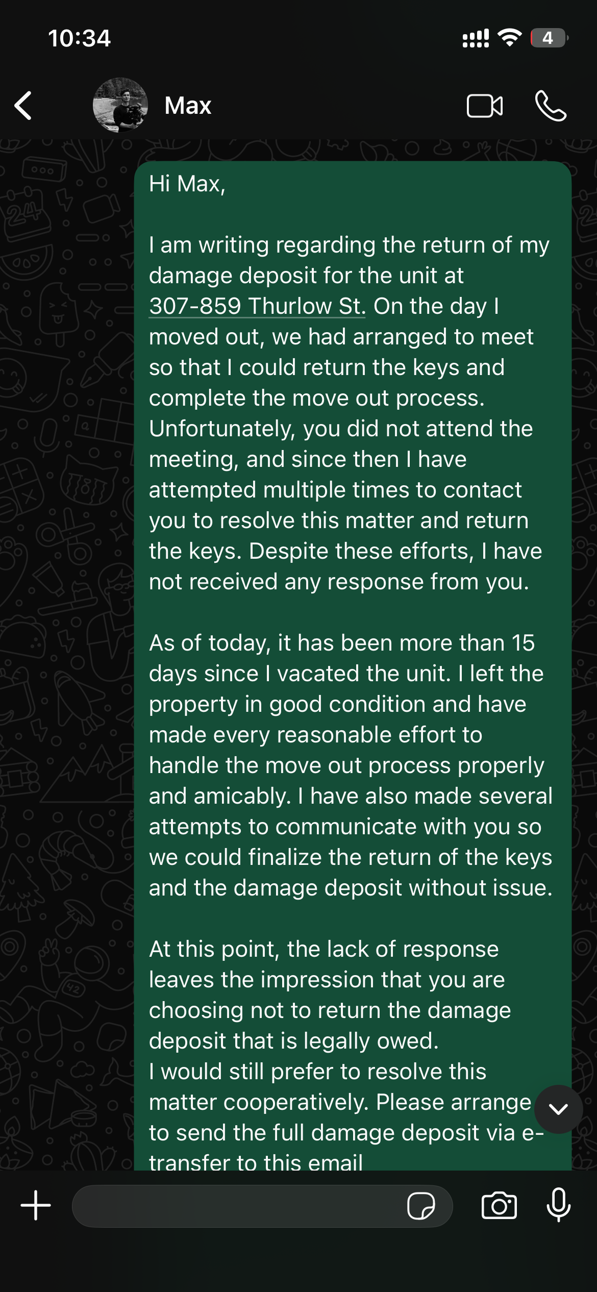 WhatsApp March 15 - Formal demand letter part 1