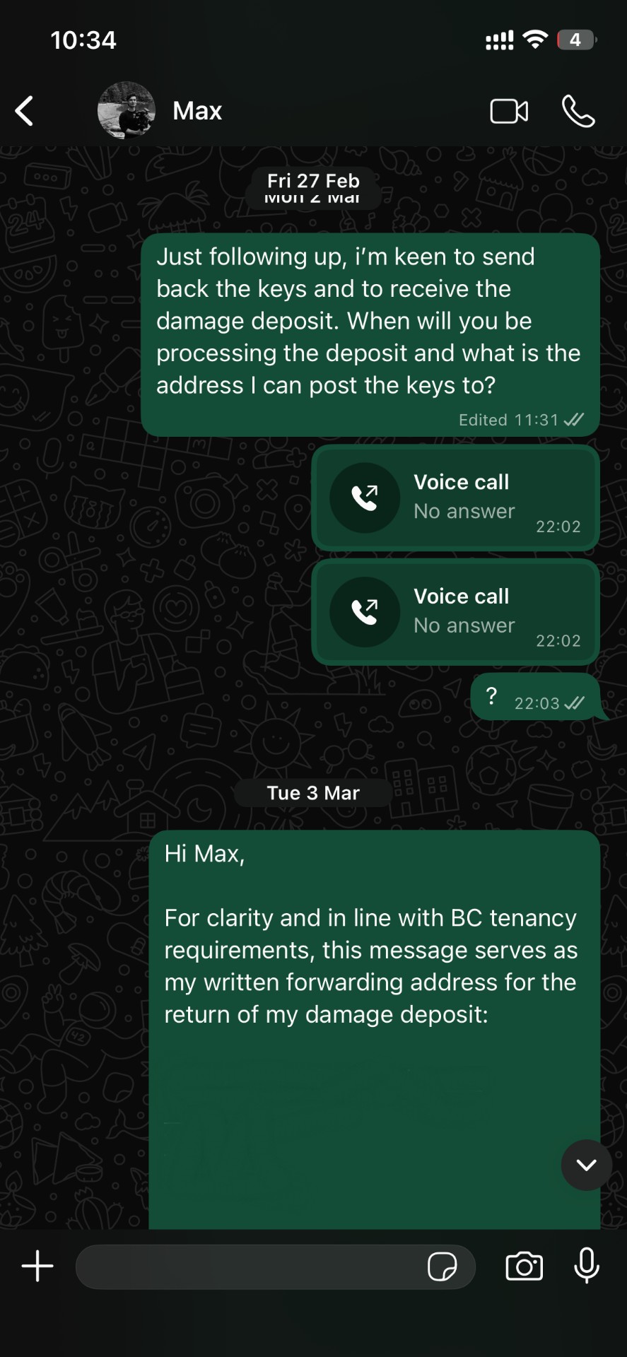 WhatsApp March 2 - Follow up and ignored calls